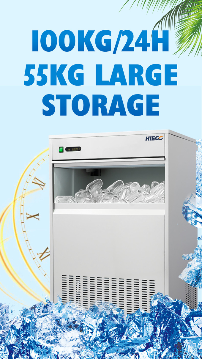 Commerciële Nugget Ice Machine Draagbare 100 kg Luchtkoeling Bullet Ice Maker Voor Thuis 1