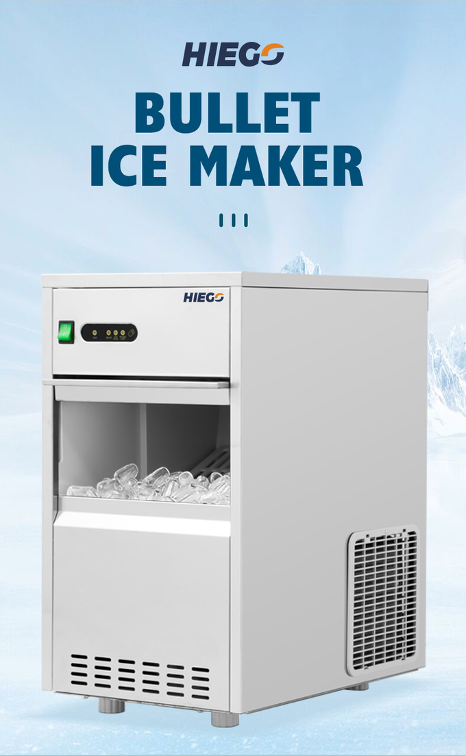 25kg Commerciële Bullet Ice Maker Machine 240w Aanrecht Pebble Ice Maker 0
